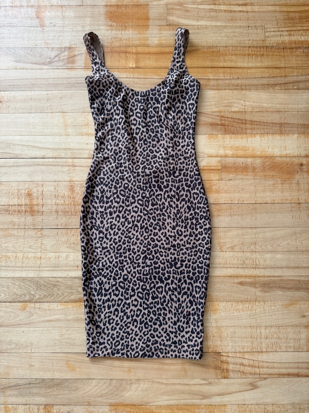 American Apparel Leopard Backless Bodycon Dress